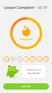 Ecran Duolinguo