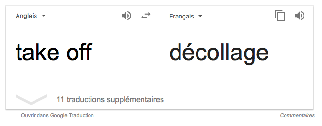 Take off Google Translate alternative